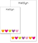 Queen Bee Personalized Note Pads - Hearts (NP-Q-34)